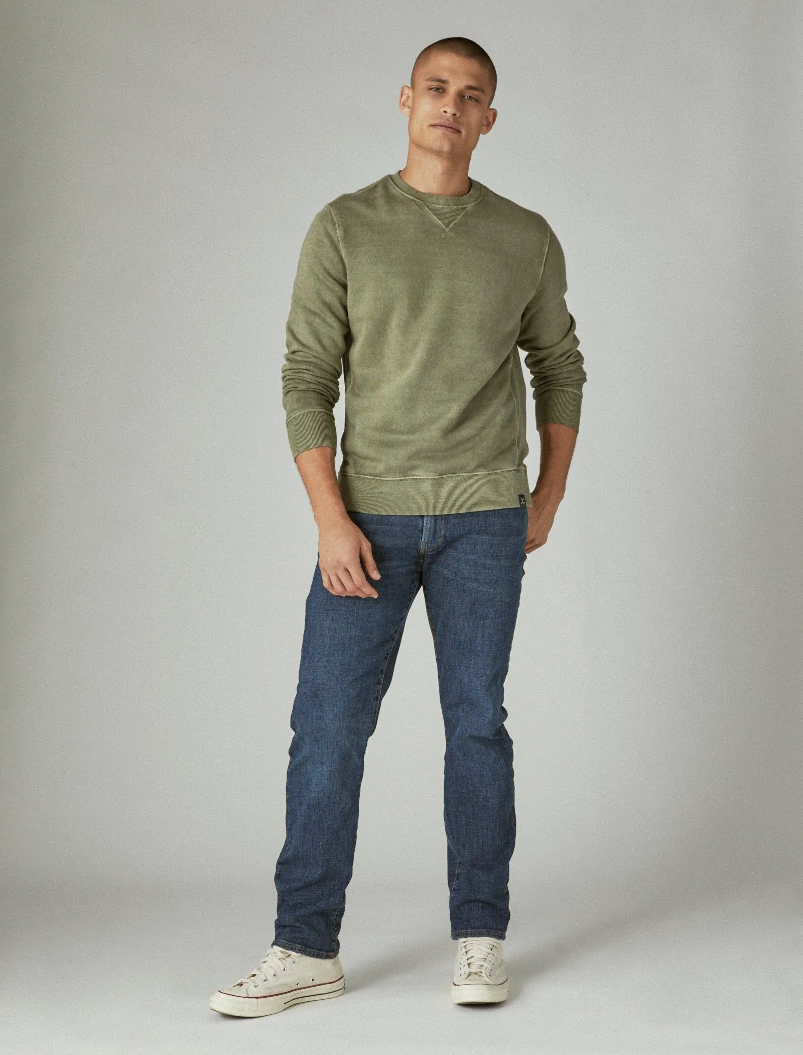 Lucky Brand Men's Cloud Soft Fleece Crew Neck Sweatshirt