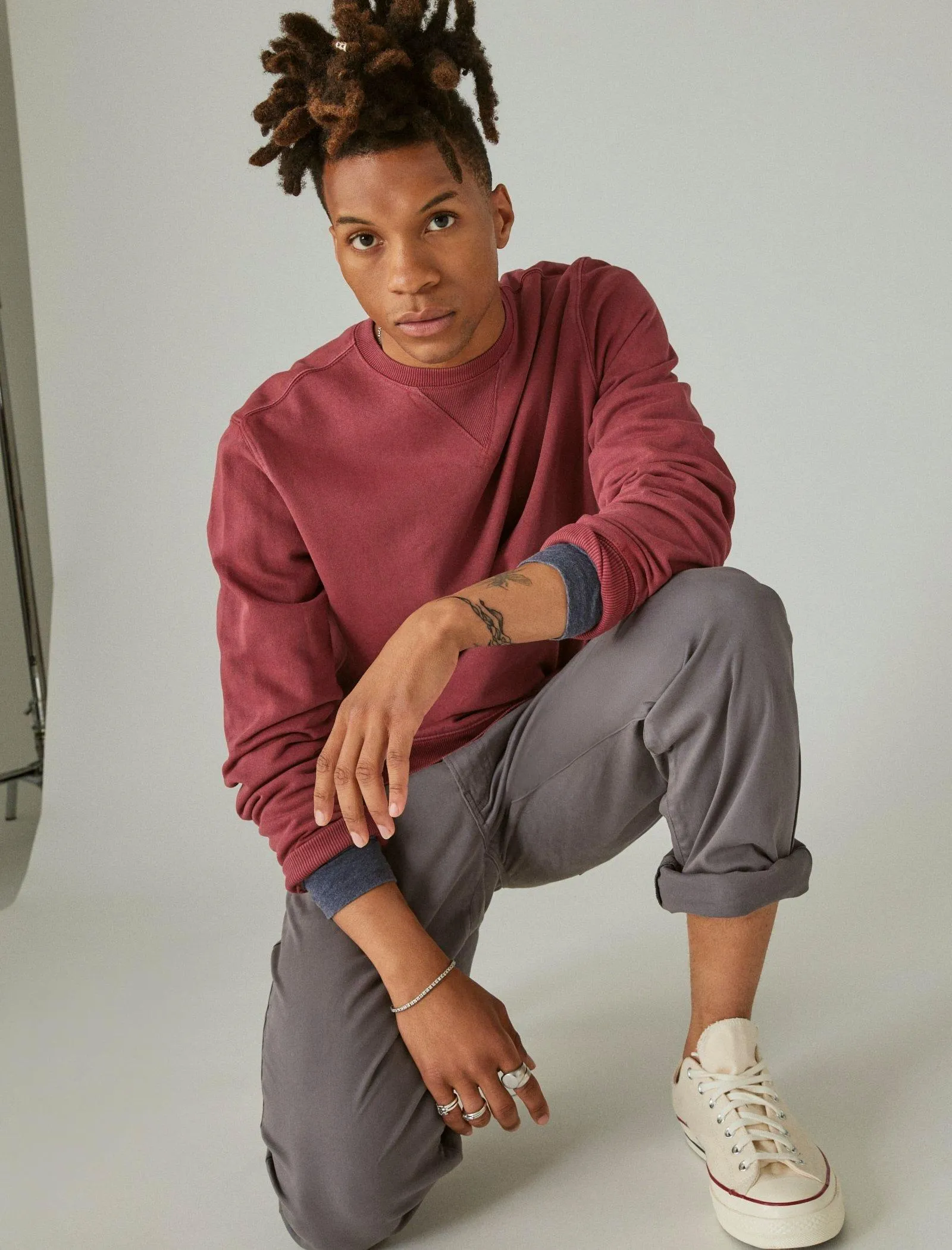 Lucky Brand Men's Cloud Soft Fleece Crew Neck Sweatshirt