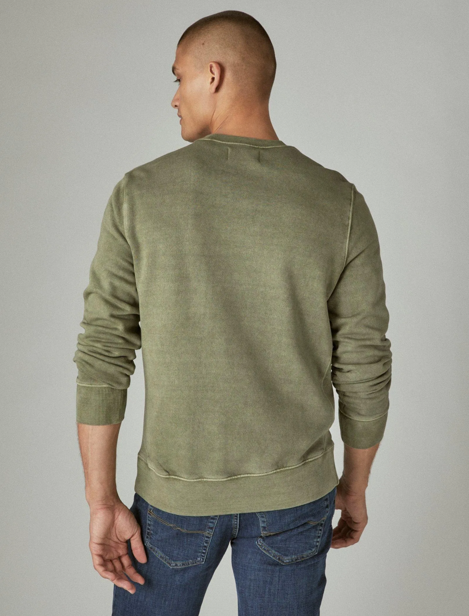Lucky Brand Men's Cloud Soft Fleece Crew Neck Sweatshirt