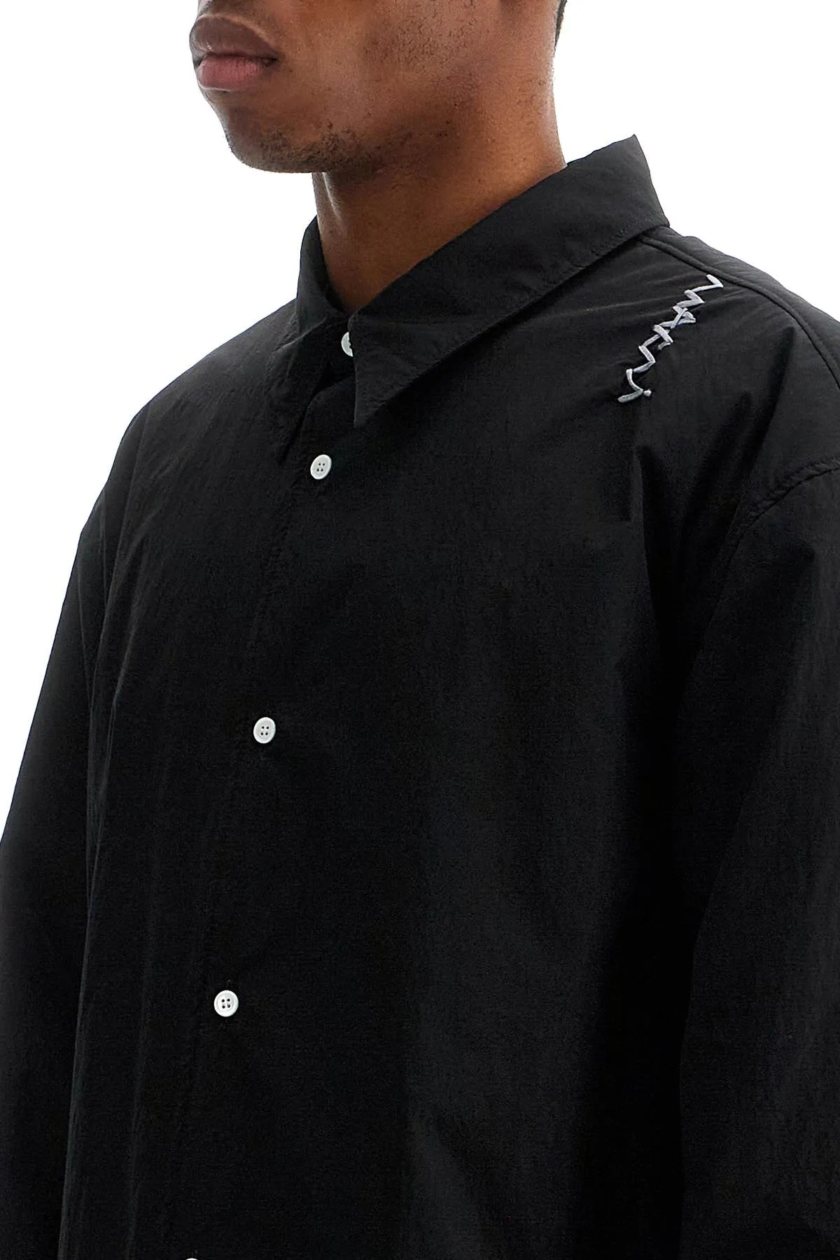 Marni Men's Padded Overshirt With Embroide Logo