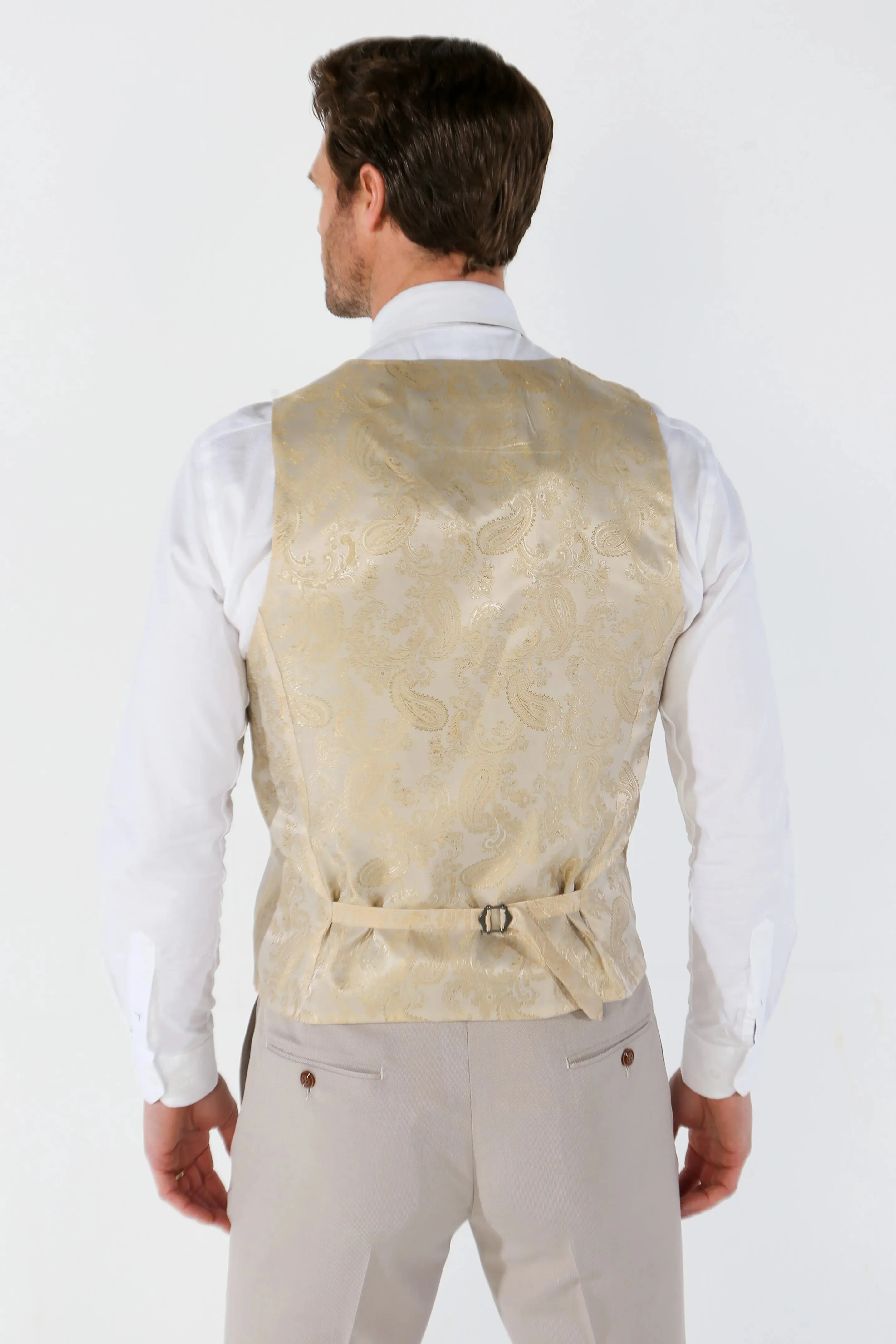 Mayfair Birdseye Grey Stone Waistcoat Wedding Prom Attire