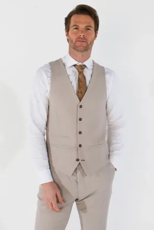 Mayfair Birdseye Grey Stone Waistcoat Wedding Prom Attire