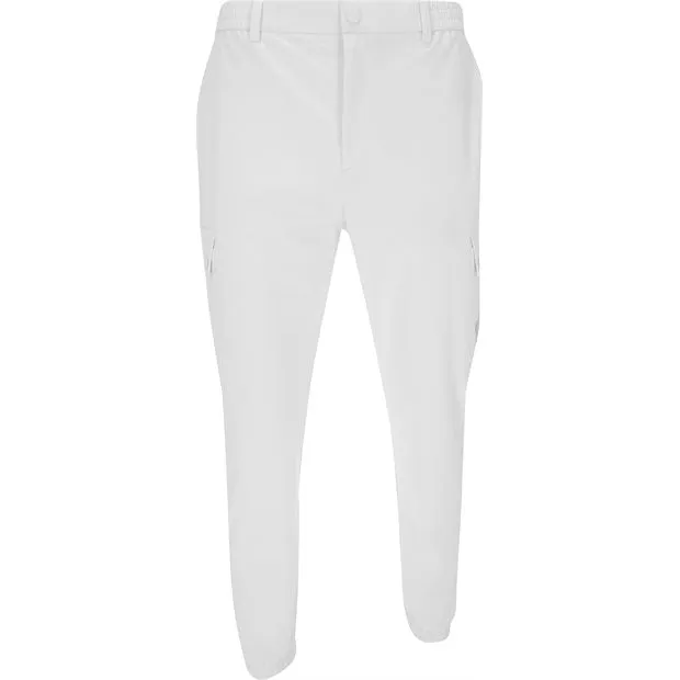 Men Cargo Jogger Pants White