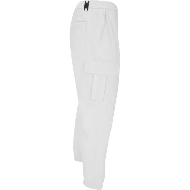 Men Cargo Jogger Pants White