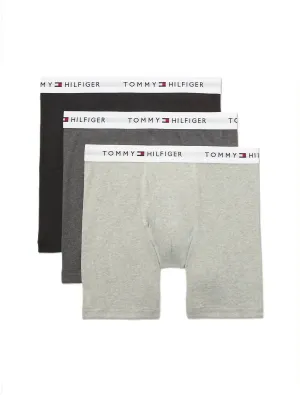 Men's 3-Pack Cotton Classic Boxer Brief In Black/charcoal/grey