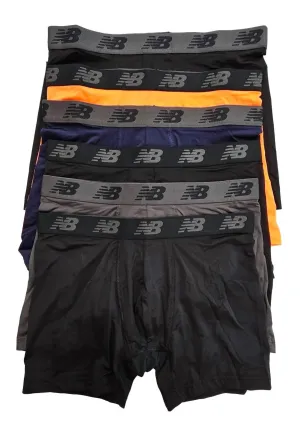 Men's 6-Pack Premium Boxer Briefs In Black/tangerine/pgnt/black/magnet/black