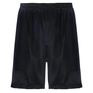 Men’S Adam Satin Boxer With Faux Fly In Black