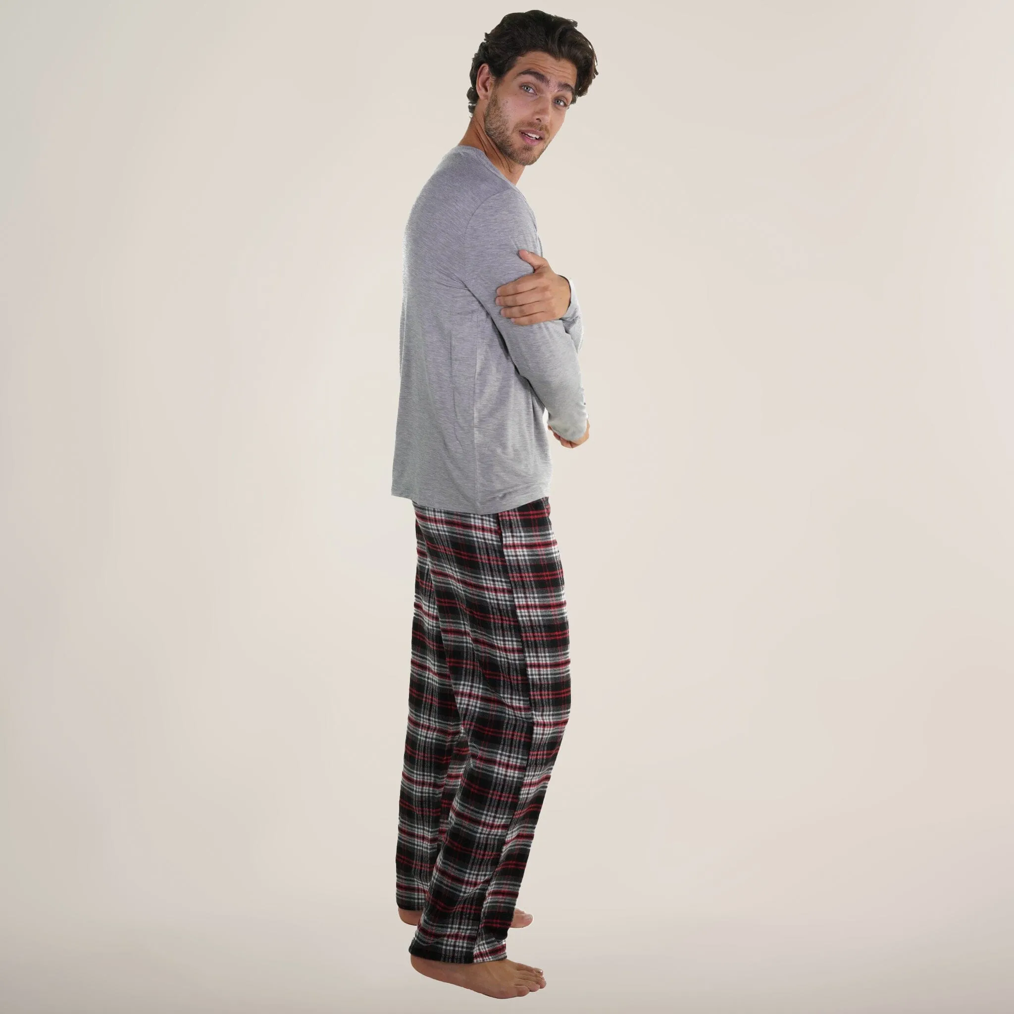 Men's Bamboo Rayon Long Sleeve Knit Sleep Shirt