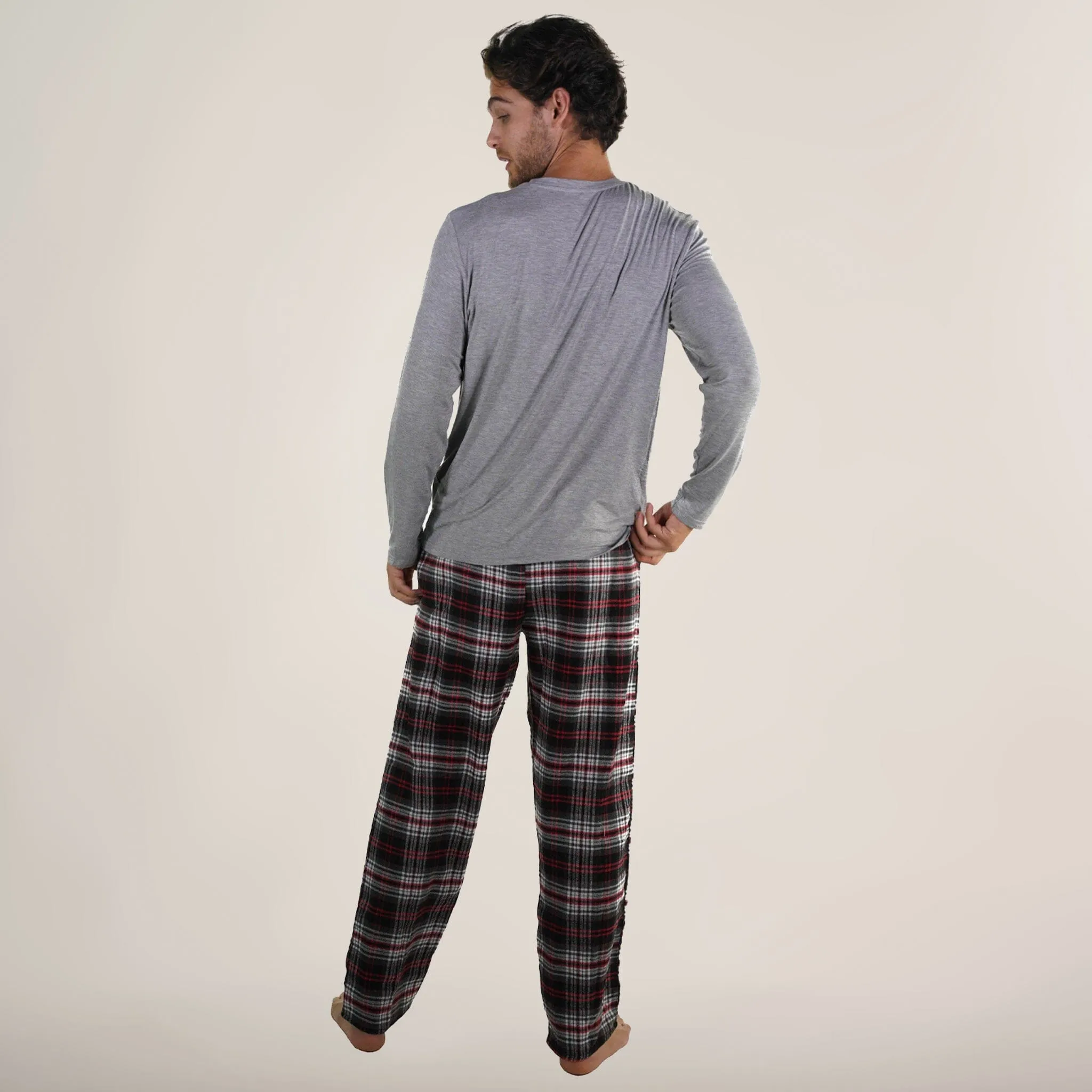 Men's Bamboo Rayon Long Sleeve Knit Sleep Shirt