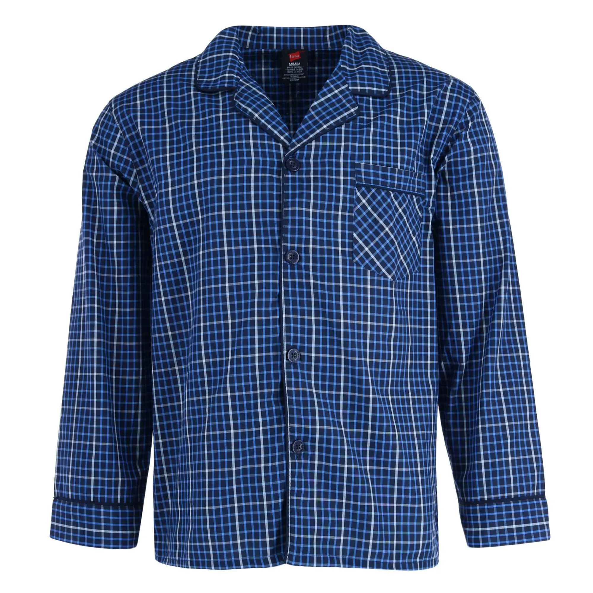 Men's Big & Tall Broadcloth Long Sleeve Pajama Set