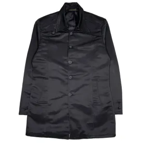 Men's Button Up Blazer Jacket In Black