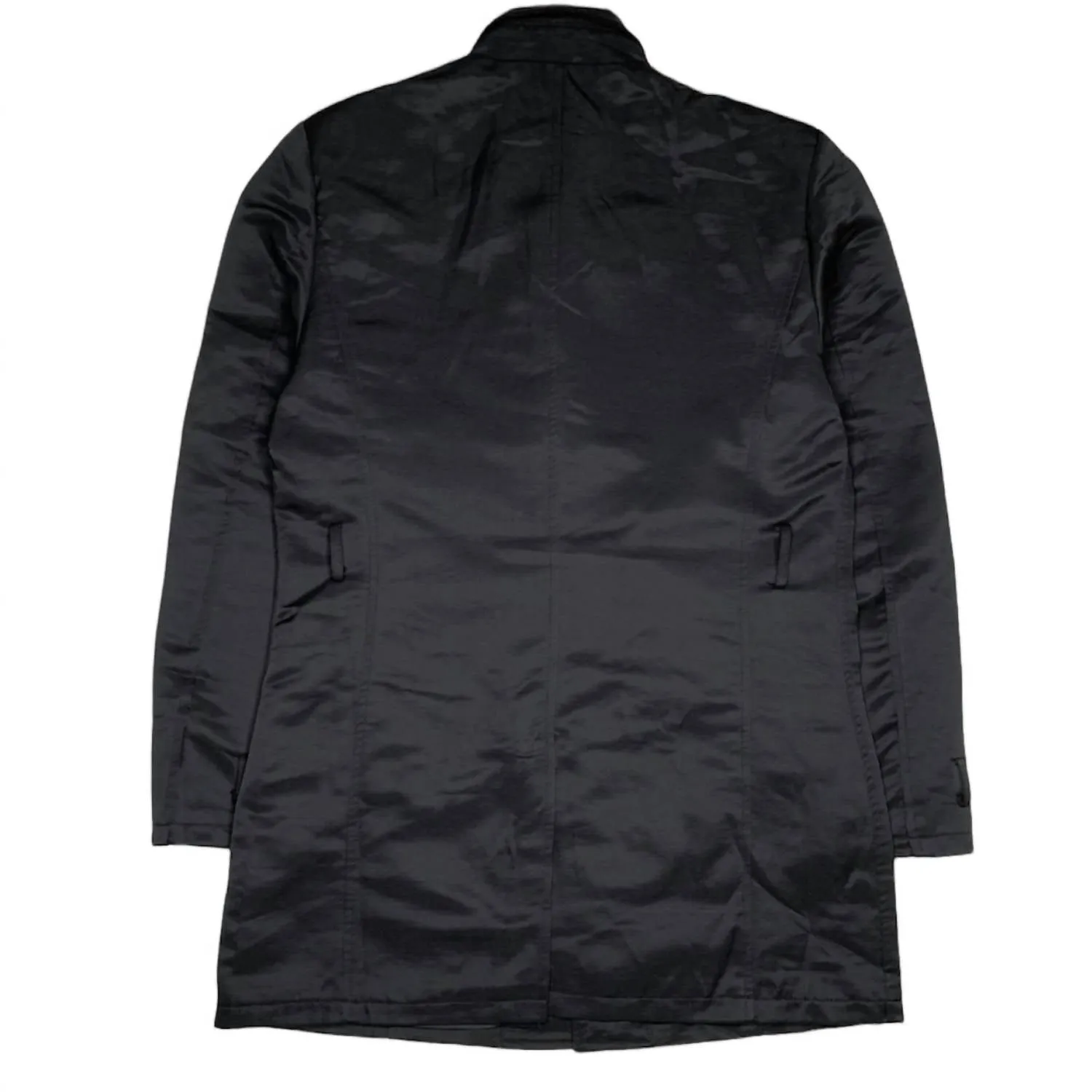 Men's Button Up Blazer Jacket In Black