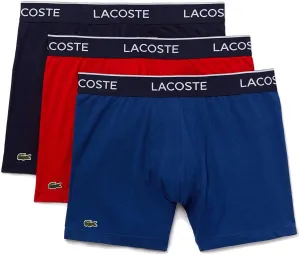 Mens Casual Classic 3 Pack Cotton Stretch Boxer Briefs In Navy Blue,red,methylene
