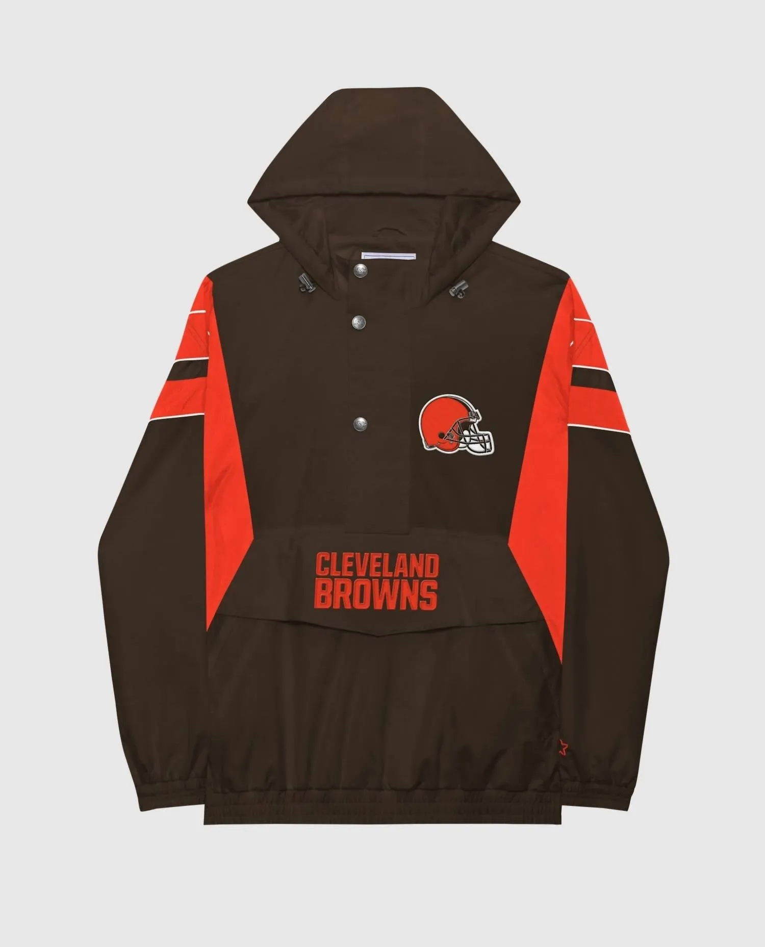 Men's Cleveland Browns Home Team Half-Zip Starter Jacket