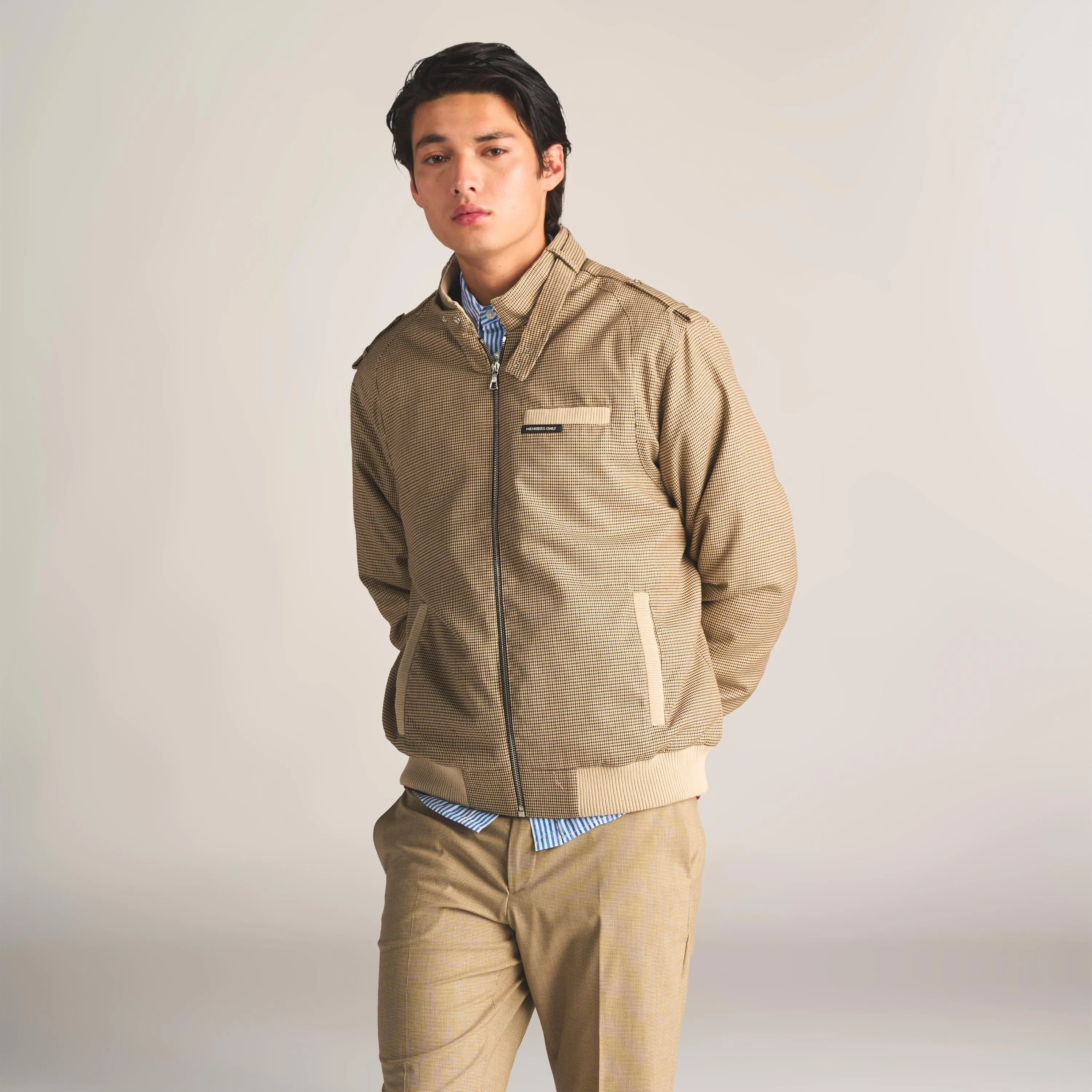 Men's Clinton Houndstooth Iconic Racer Jacket
