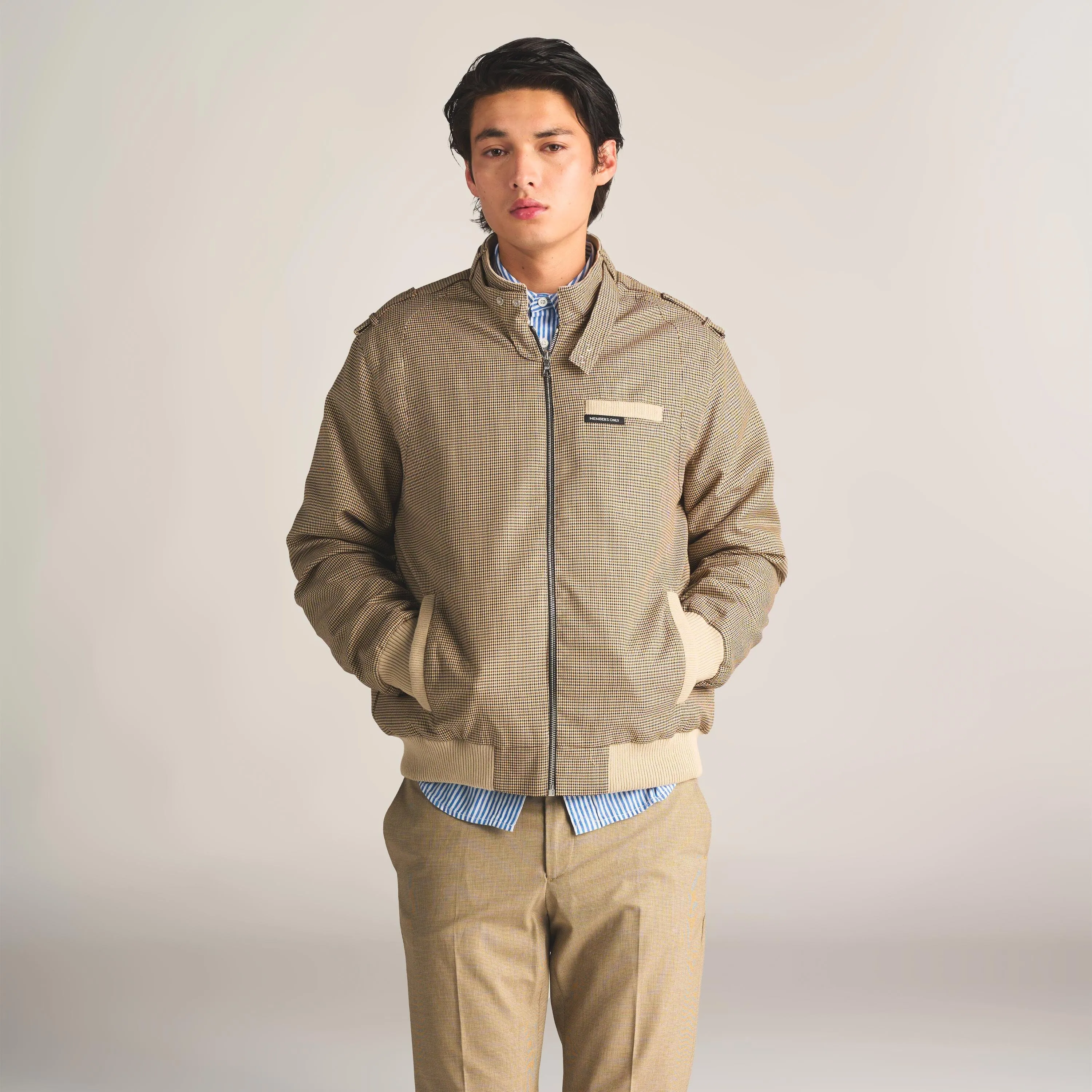 Men's Clinton Houndstooth Iconic Racer Jacket