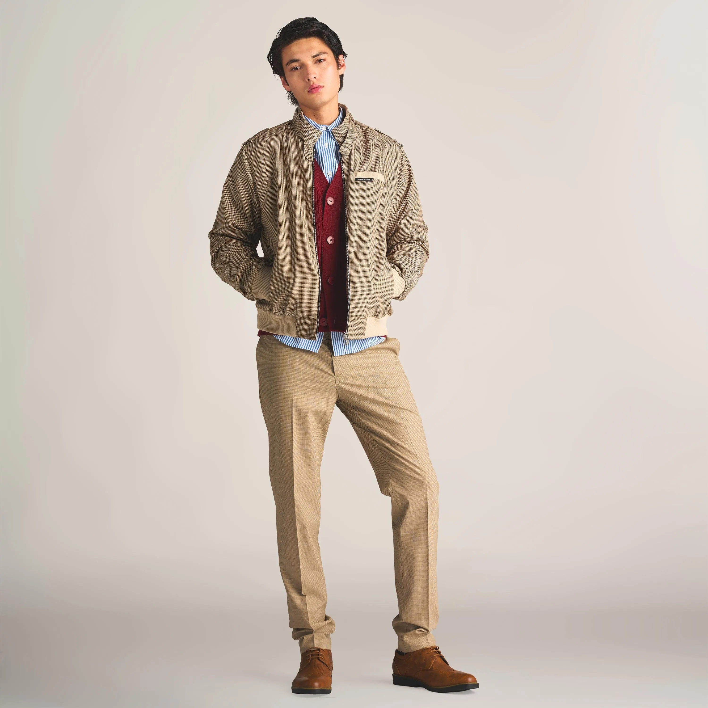 Men's Clinton Houndstooth Iconic Racer Jacket