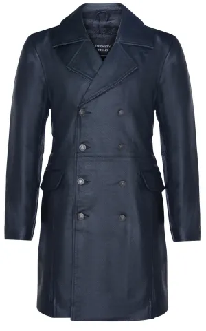 Mens Cowhide Leather Peacoat-Cordoba