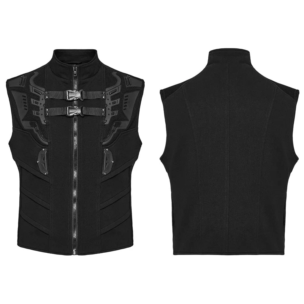 Men's Cyberpunk Bucke-up Zip Waistcoat