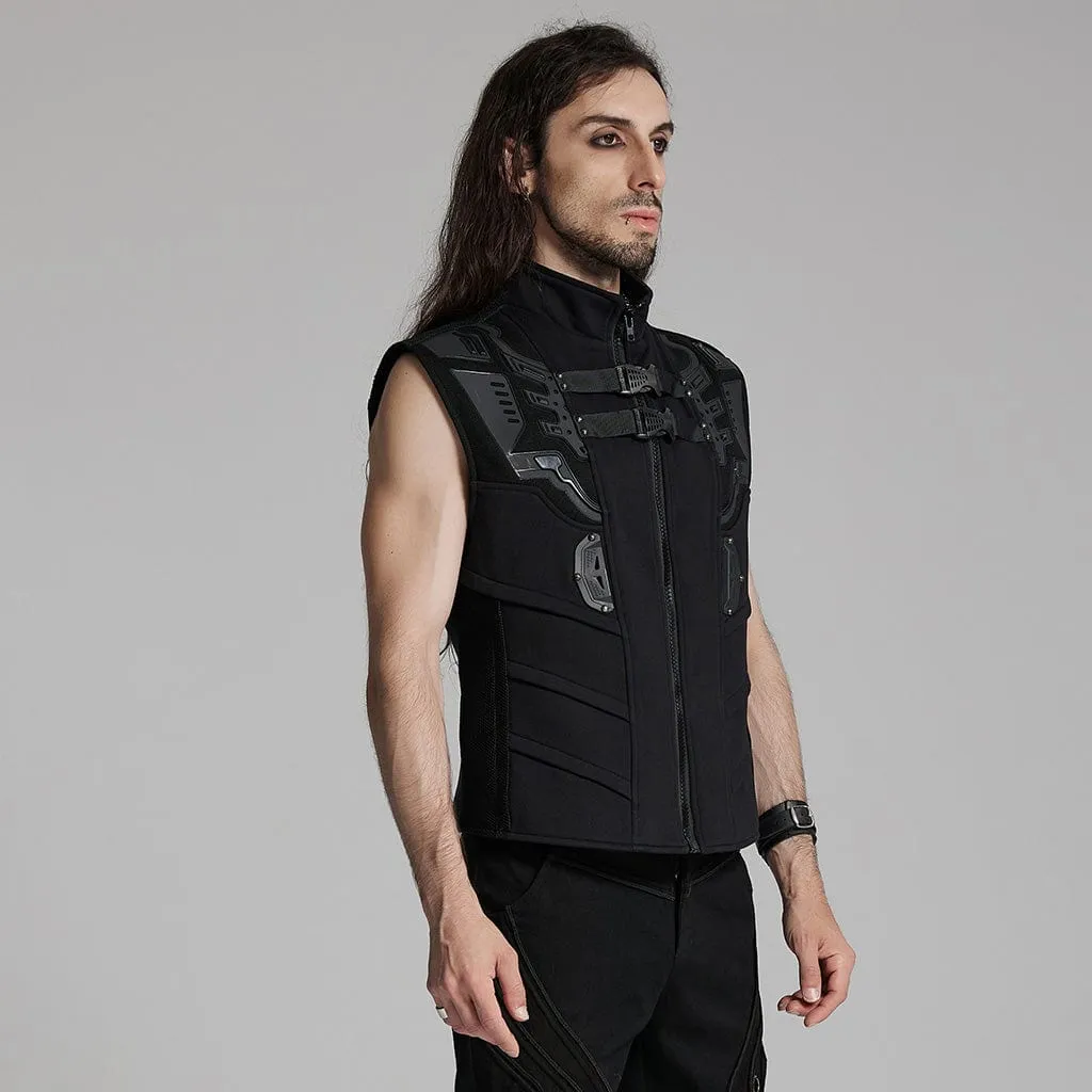Men's Cyberpunk Bucke-up Zip Waistcoat