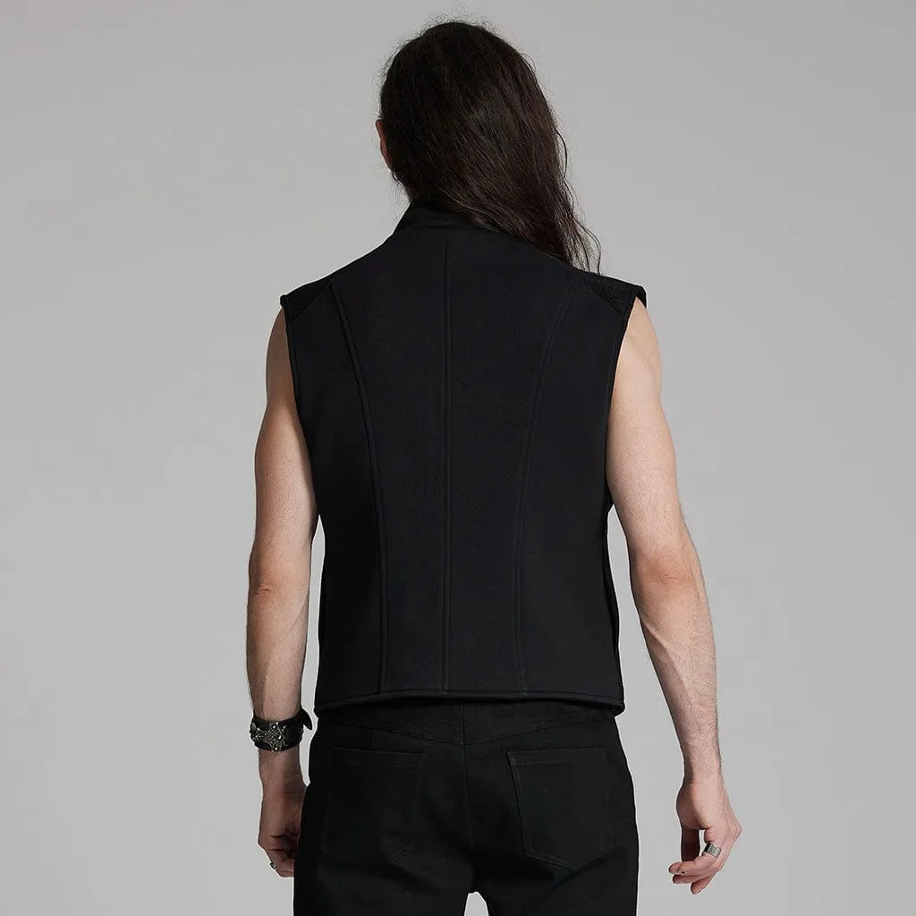 Men's Cyberpunk Bucke-up Zip Waistcoat