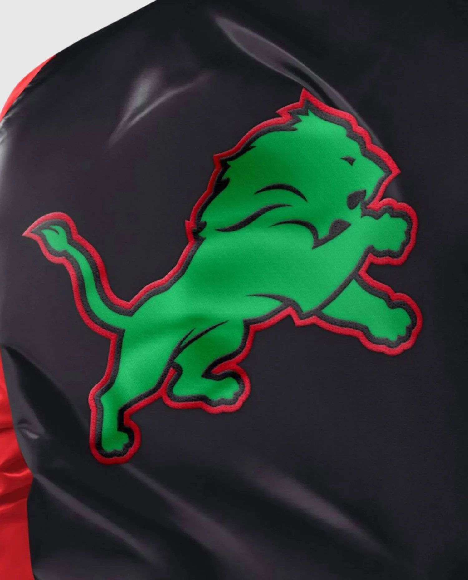 Men's Detroit Lions History Month Quilted Lining Satin Full-Snap Jacket In Black