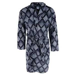 Men's Diamond Pattern Plush Robe