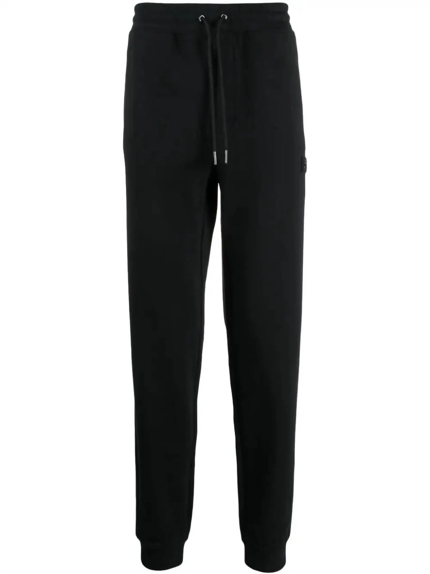 Men's Dimacs Thick Cotton Drawstring Waist Joggers Pants In Black