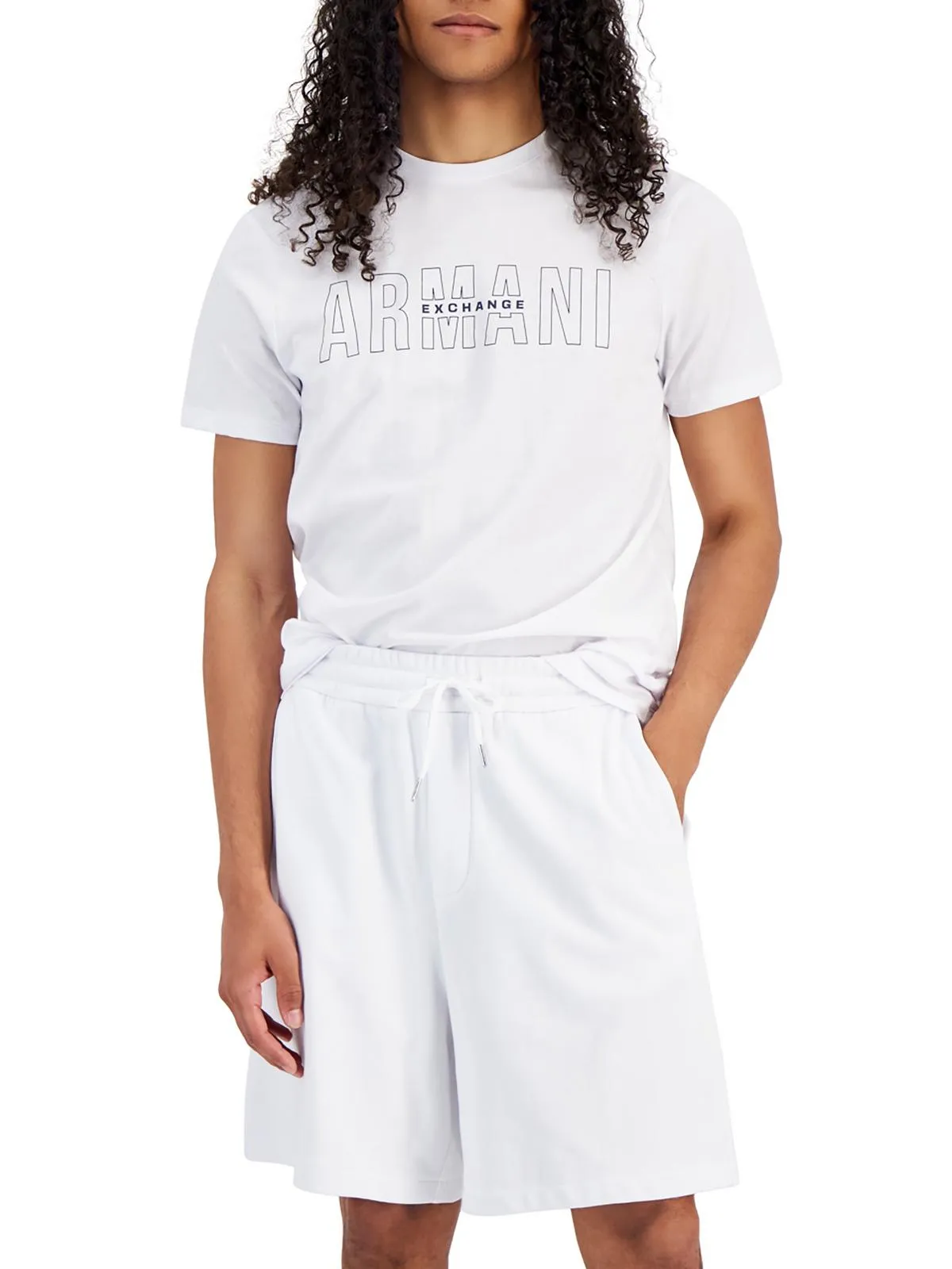 Mens Drawstring Above Knee Flat Front
