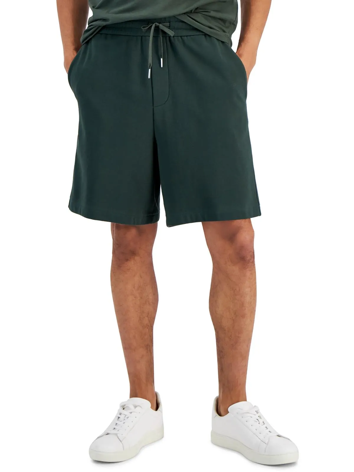 Mens Drawstring Above Knee Flat Front