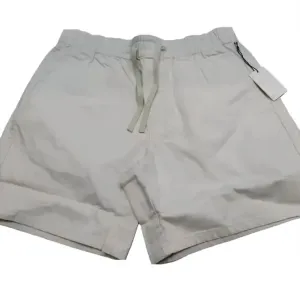 Men's Drawstring Chino Cotton Short In Silver Birch White