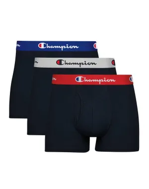 Men's Every Day Comfort Stretch Cotton Moisture Trunks 3-Pack In Black