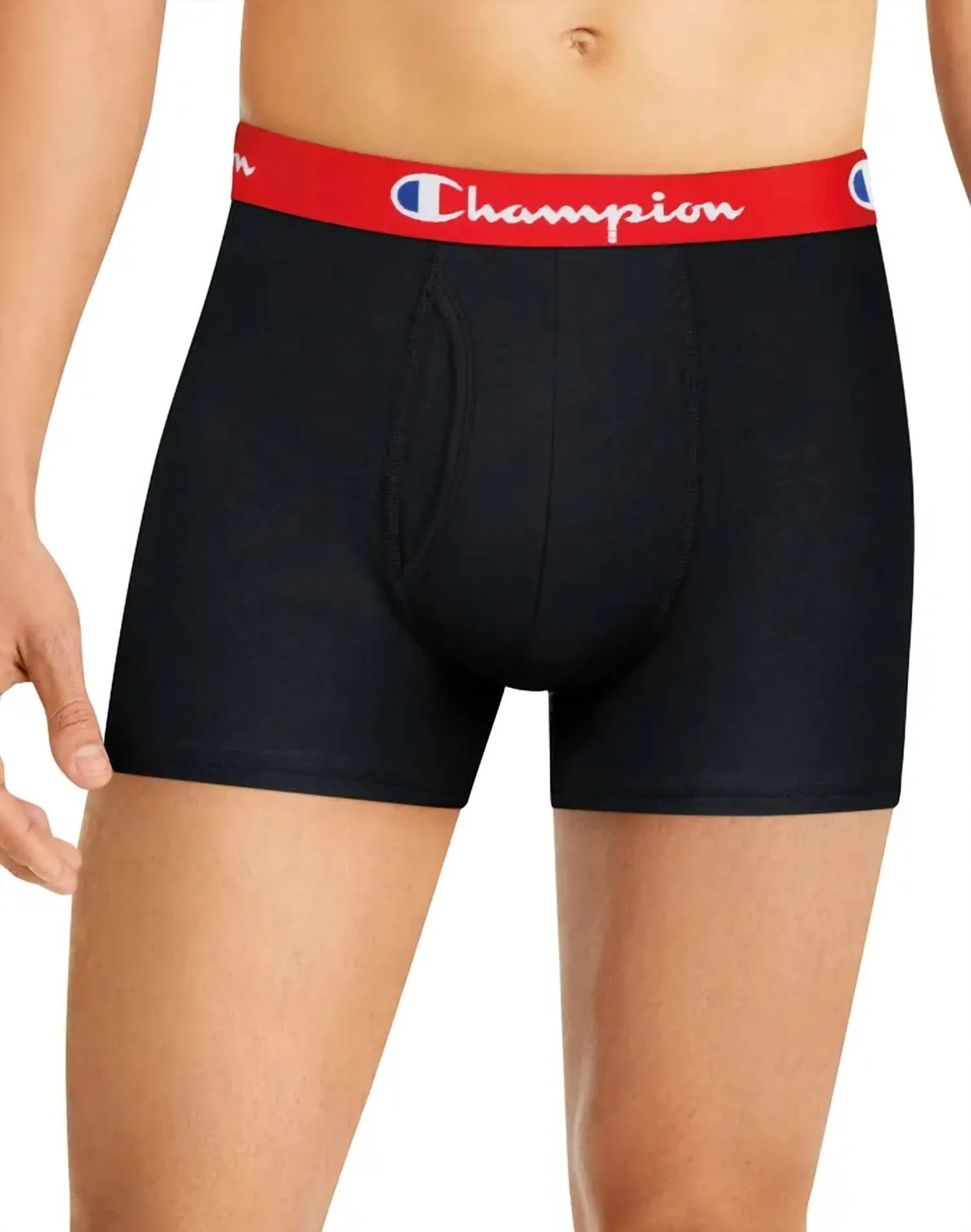Men's Every Day Comfort Stretch Cotton Moisture Trunks 3-Pack In Black