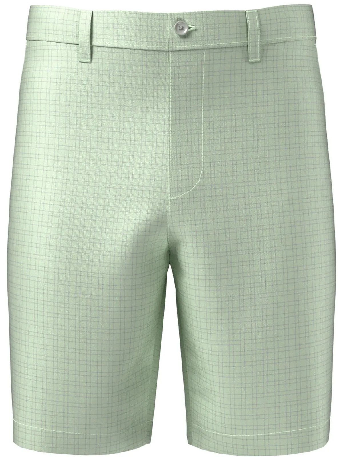 Mens Glen Plaid Polyester Flat Front