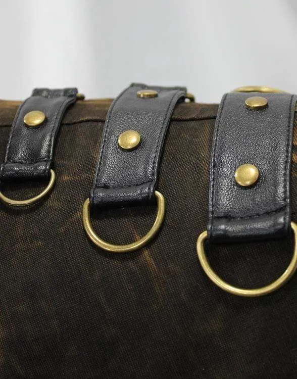 Men's Goth Stand Collar Rivets Waistcoat