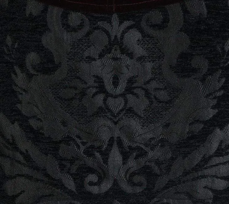 Men's Goth Velvet Waistcoat With Waist Belt