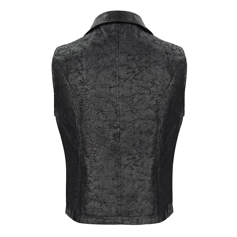 Men's Gothic Asymmetric Zipper Lace-up Waistcoat