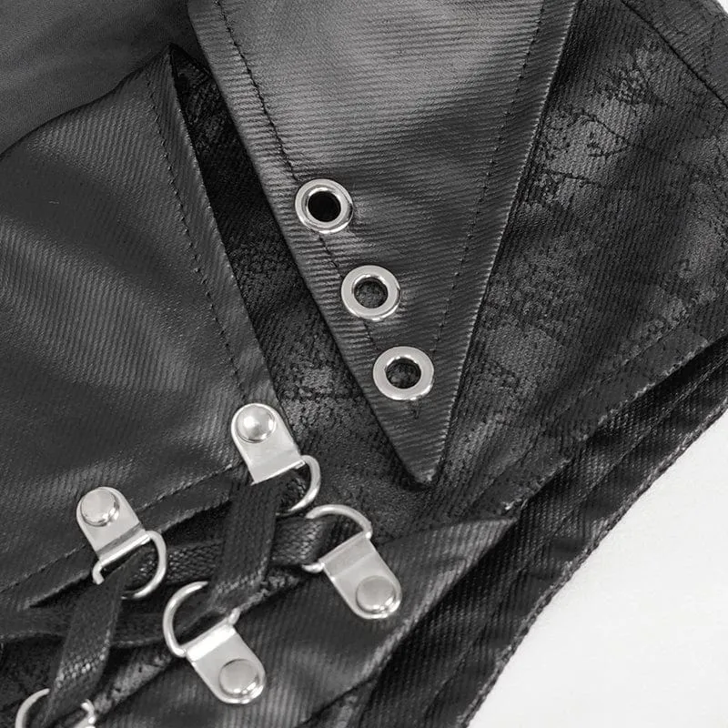 Men's Gothic Asymmetric Zipper Lace-up Waistcoat