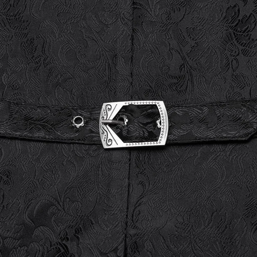 Men's Gothic Lace-up Eyelets Buckle-up Waistcoat