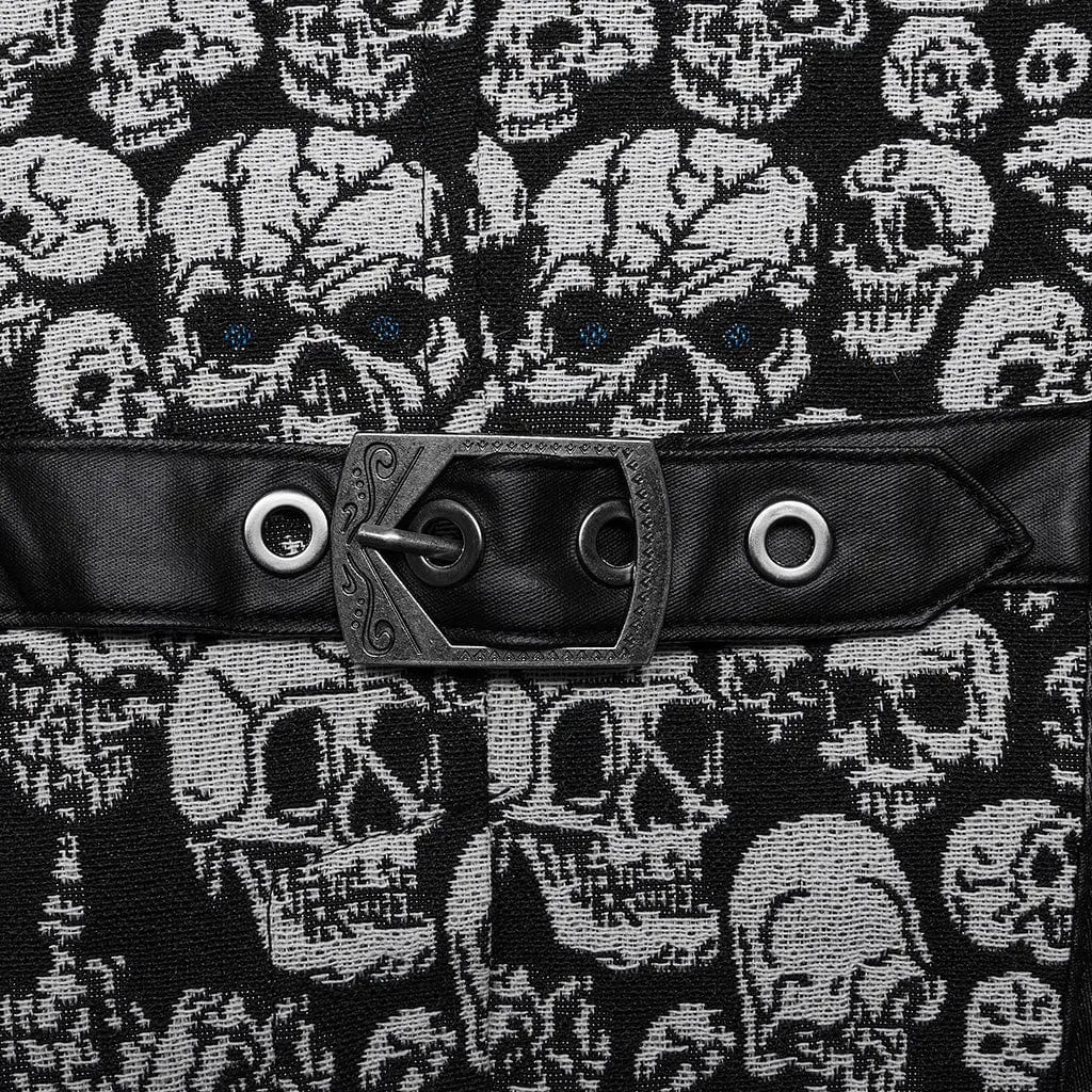 Men's Gothic Skulls Printed Vest
