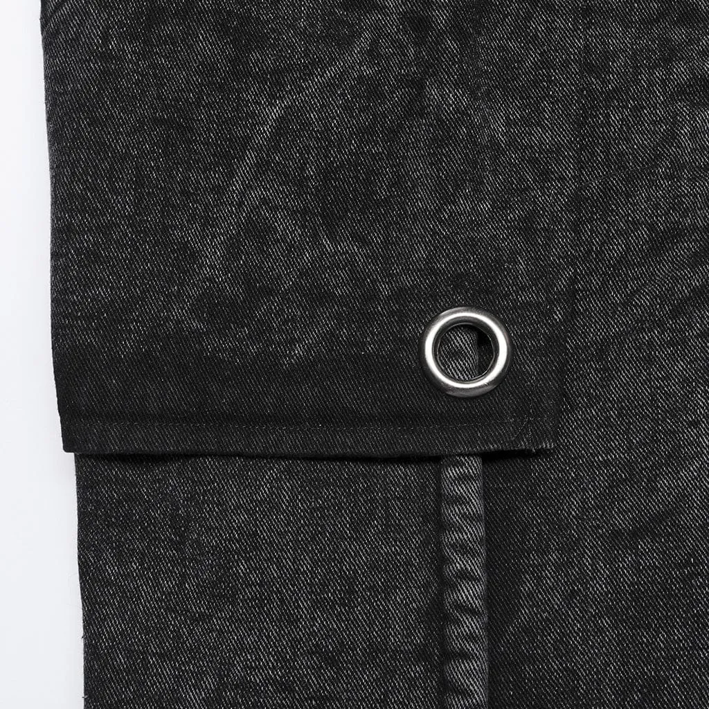 Men's Gothic Stand Collar Distressed Long Vest
