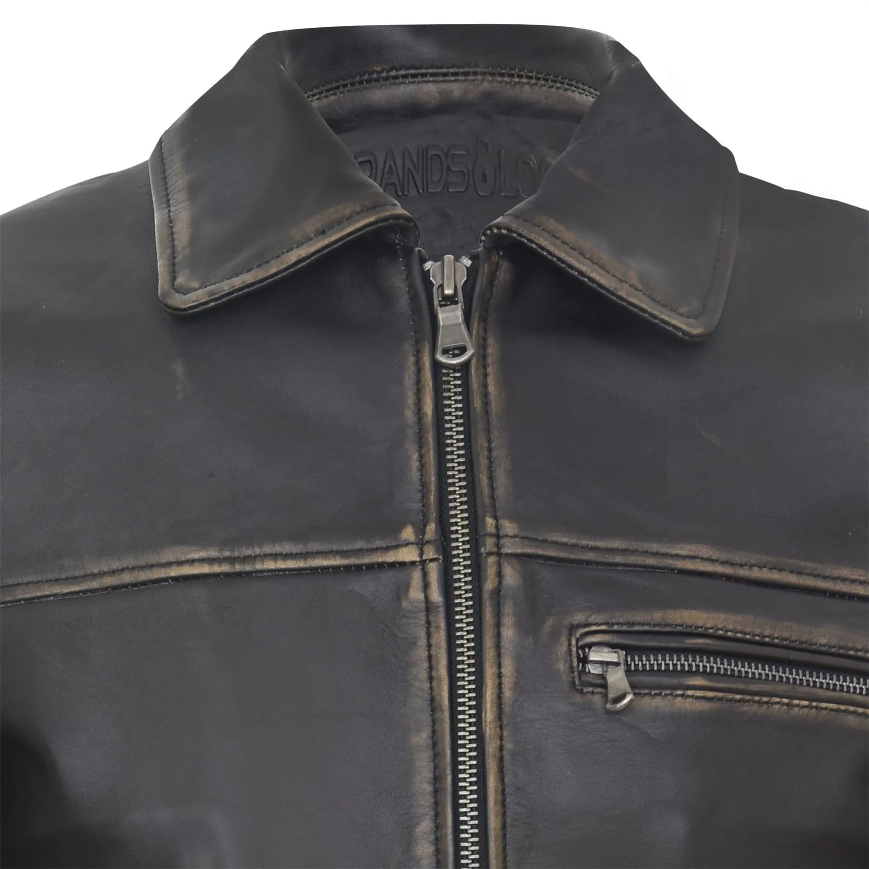 Men's Harrington Cow Hide Leather Jacket-Lima
