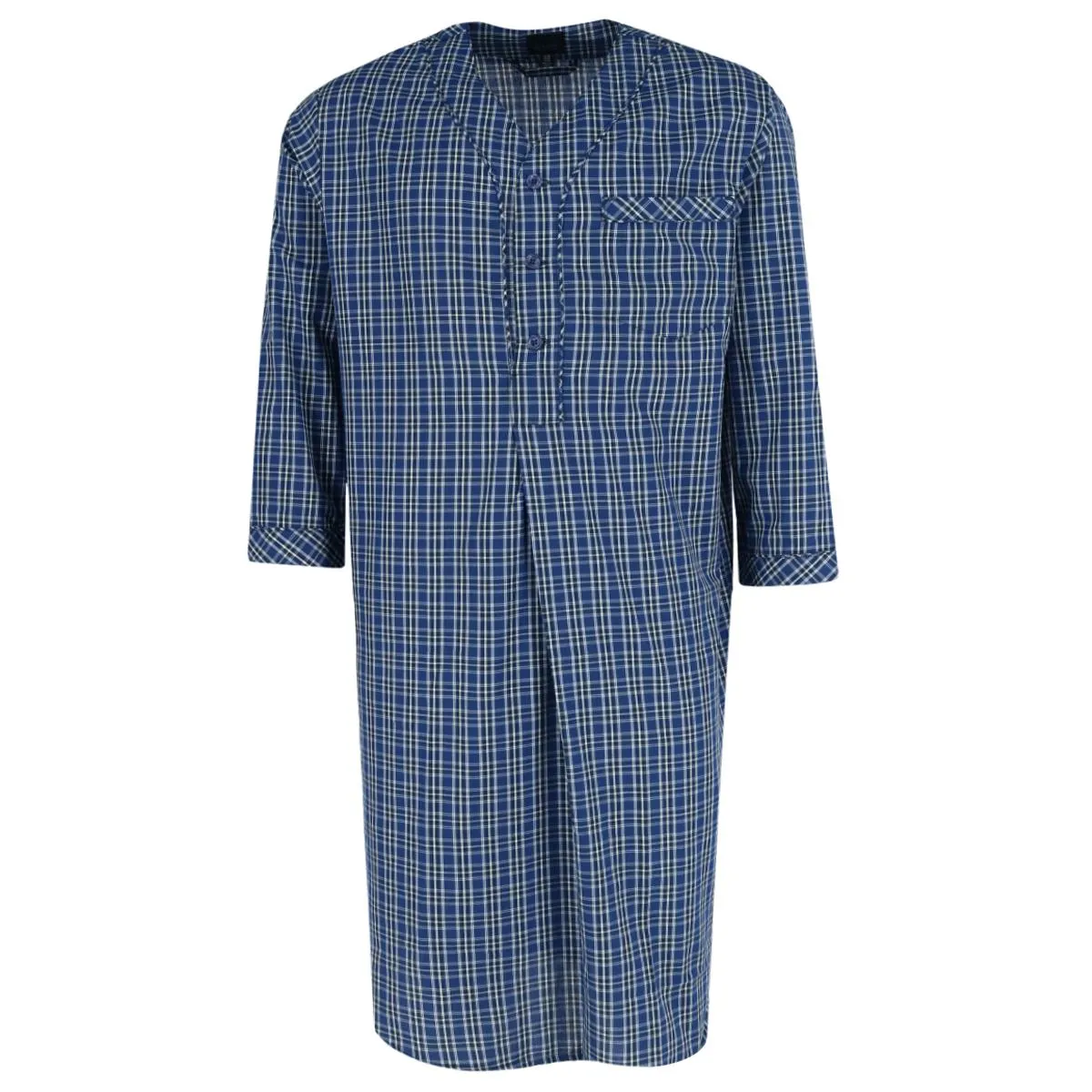 Men's Henley Long Sleeve Nightshirt