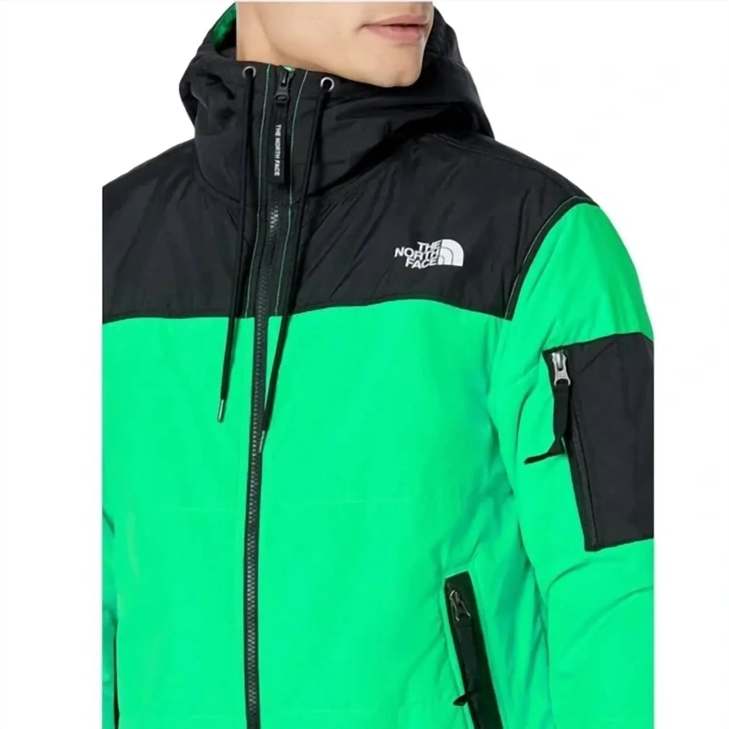 Men's Highrail Bomber Jacket In Chlorophyll Green/tnf Black