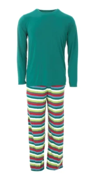 Men's Long Sleeve Pajama Set In 2020 Multi Stripe