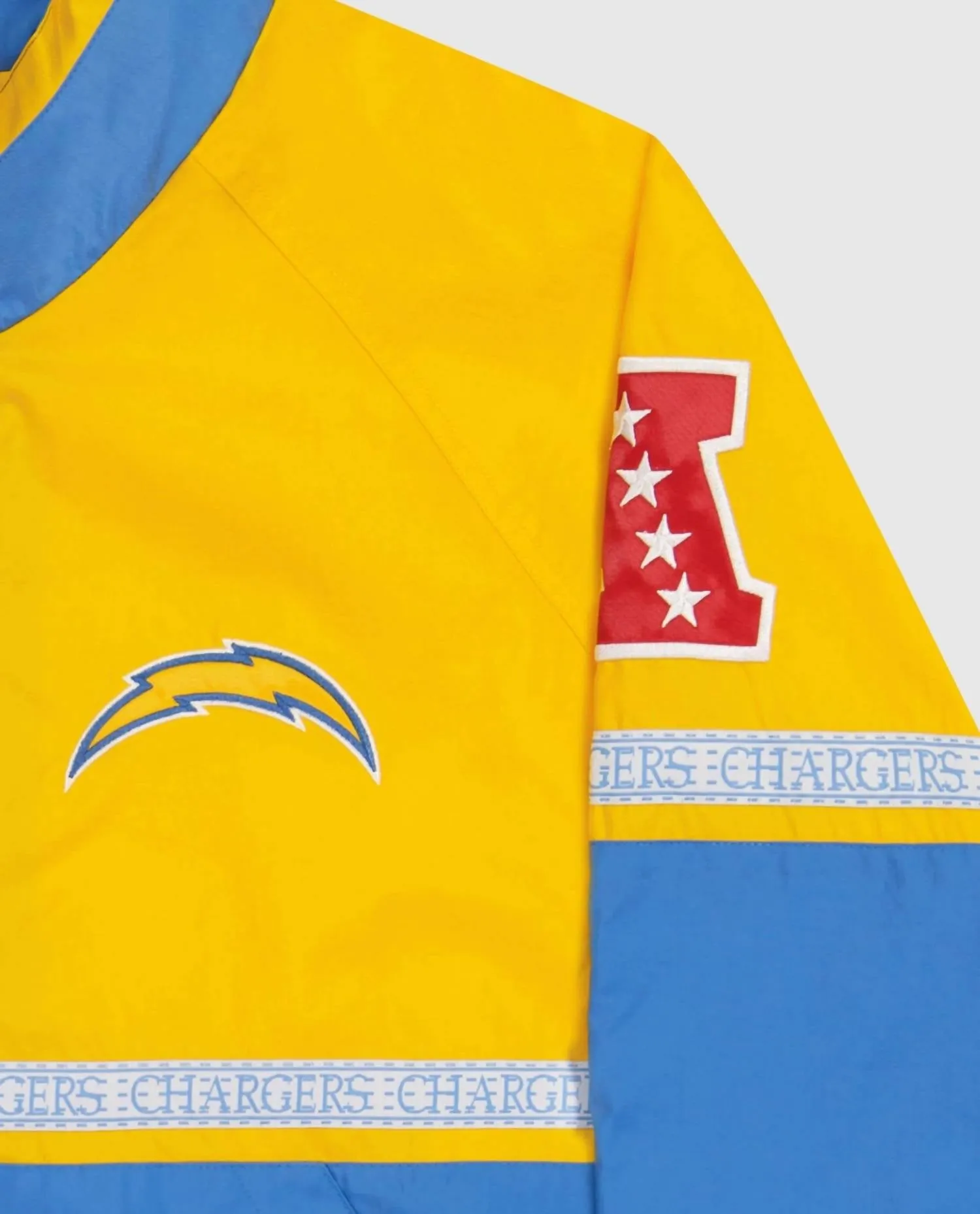 Men's Los Angeles Chargers Full-Zip Academy Ii Jacket In Gold And Light Blue