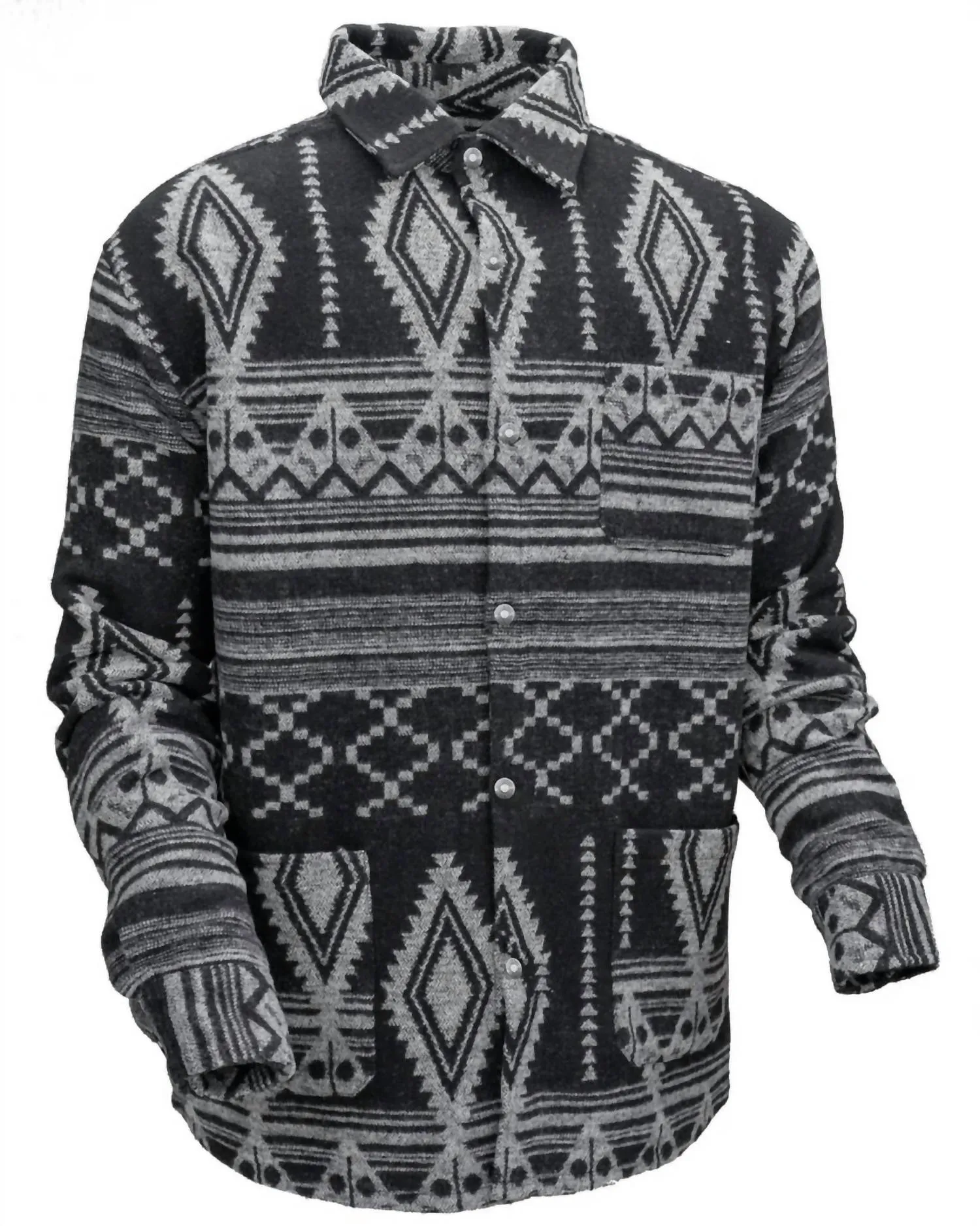 Men’S Luca Button Up Jacket In Black