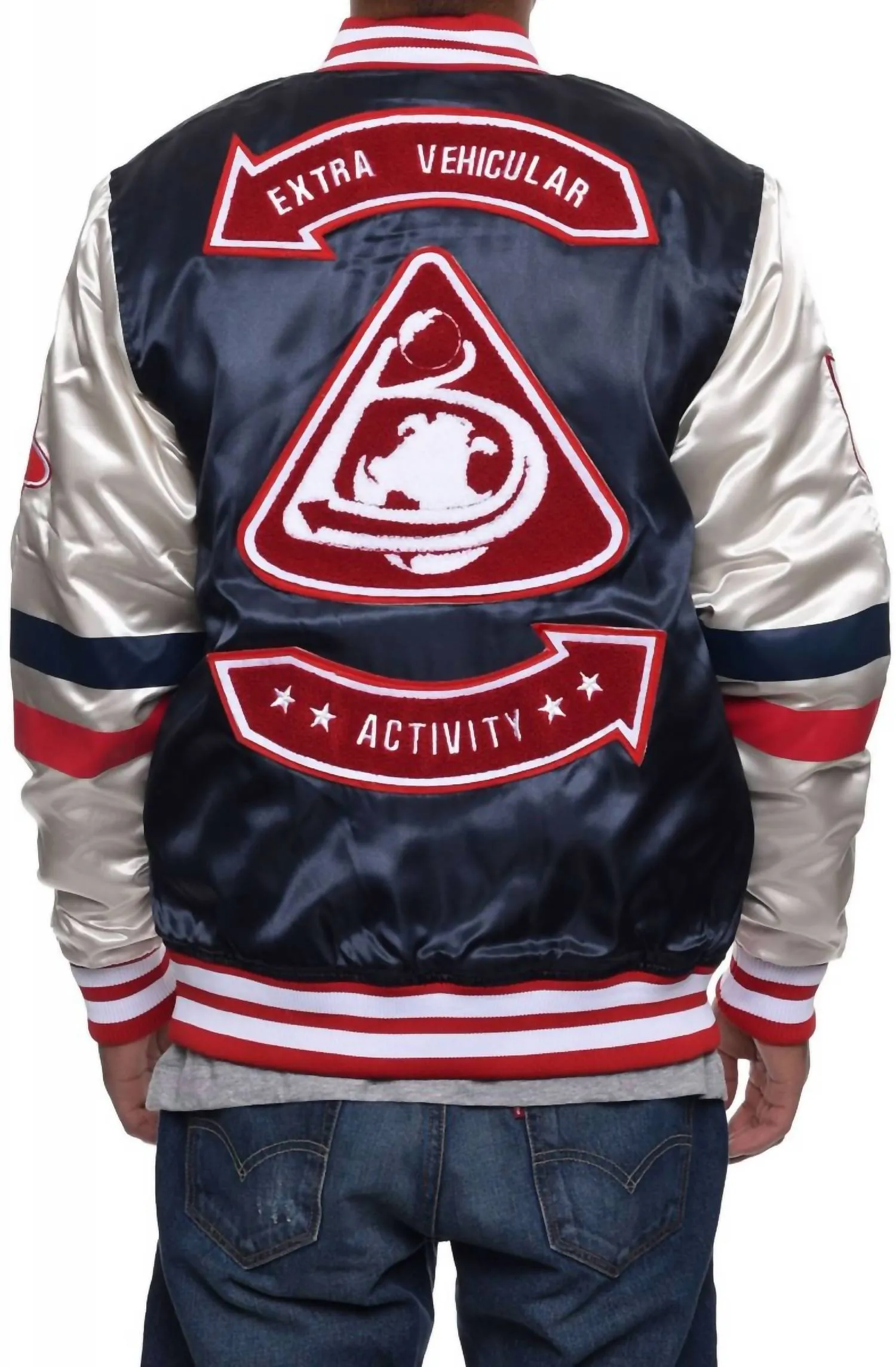 Men's Majestic Eva Stadium Jacket In Navy