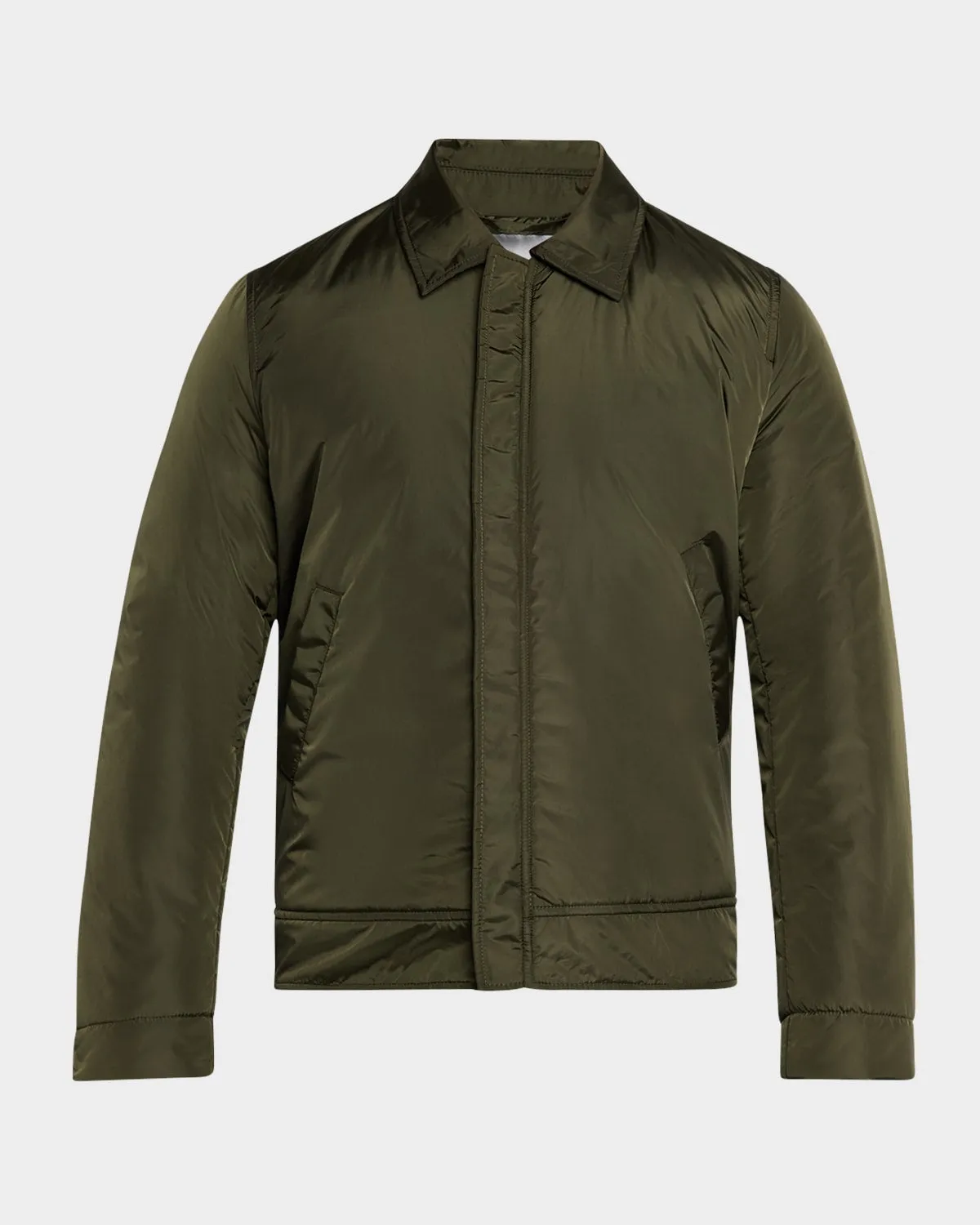 Men's Nylon Full-Zip Bomber Jacket