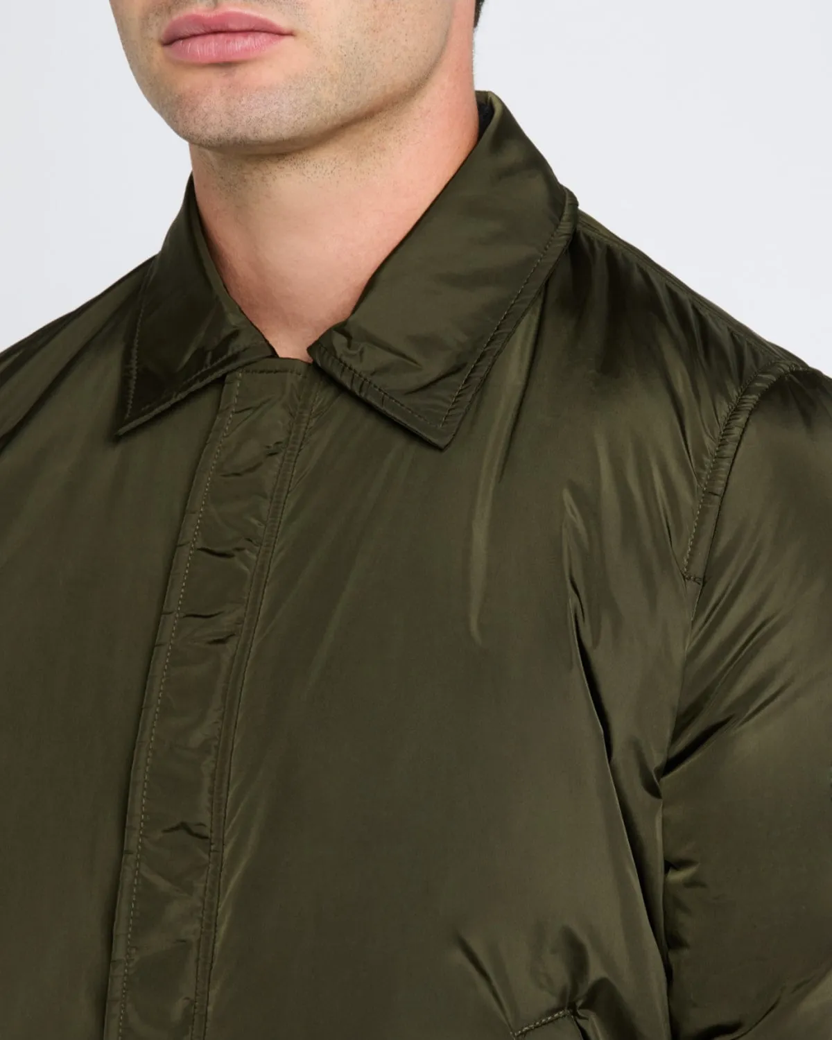 Men's Nylon Full-Zip Bomber Jacket